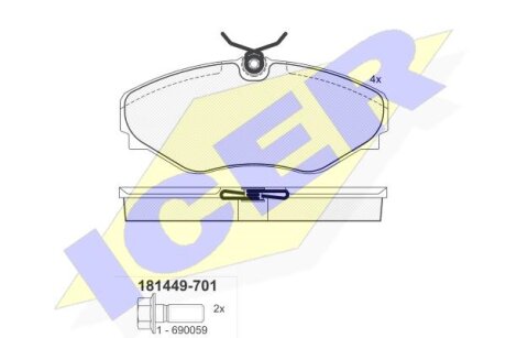 Гальмівні колодки Polcar IE181449-701
