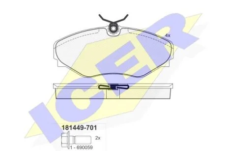 Тормозные колодки Polcar IE181449-701