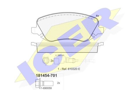 Гальмівні колодки Polcar IE181454-701