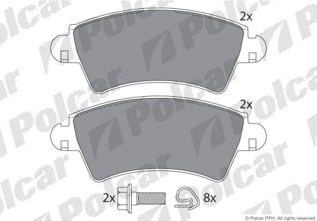 Гальмівні колодки Polcar IE181525-701