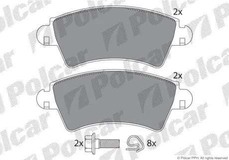 Тормозные колодки Polcar IE181525-701