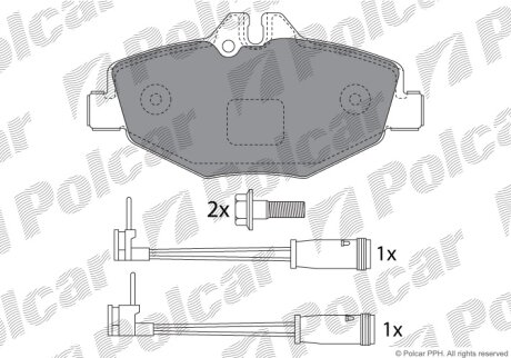 Гальмівні колодки Polcar IE181527-701