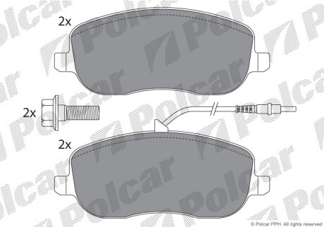 Гальмівні колодки Polcar IE181553-701