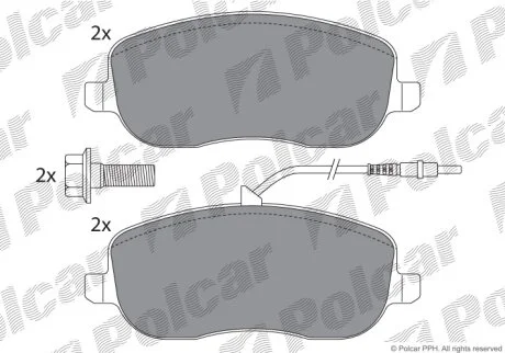 Тормозные колодки Polcar IE181553-701