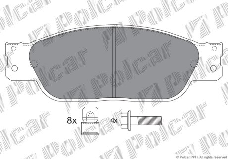 Гальмівні колодки Polcar IE181561