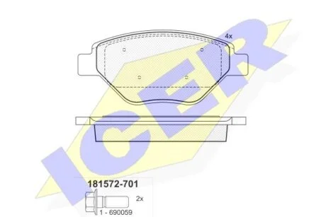 Тормозные колодки Polcar IE181572-701