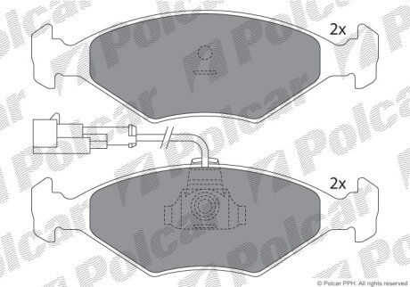 Тормозные колодки Polcar IE181603