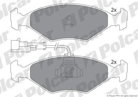 Тормозные колодки Polcar IE181603