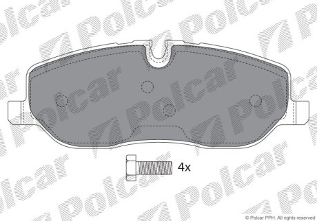 Гальмівні колодки Polcar IE181660-700