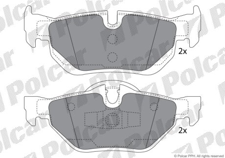 Тормозные колодки Polcar IE181663