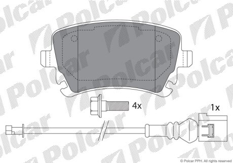 Тормозные колодки Polcar IE181674-203