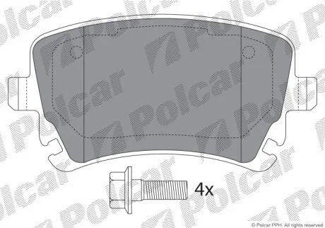 Тормозные колодки Polcar IE181674-204