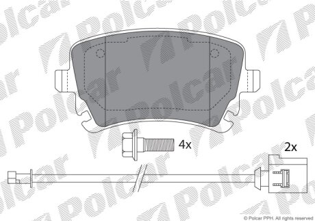 Тормозные колодки Polcar IE181674