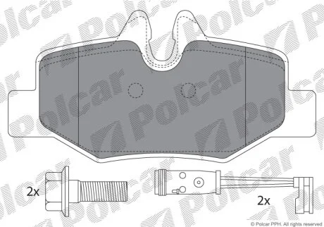 Тормозные колодки Polcar IE181676-701