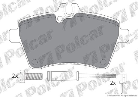 Тормозные колодки Polcar IE181678-700