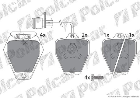 Тормозные колодки Polcar IE181691