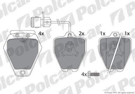 Гальмівні колодки Polcar IE181691
