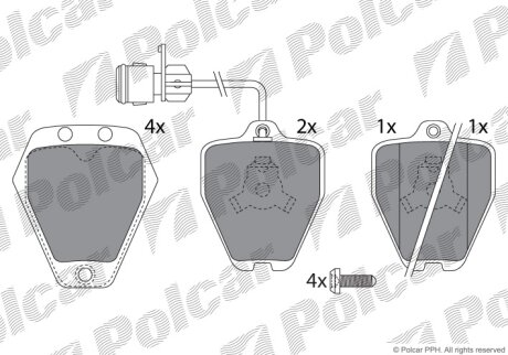 Тормозные колодки Polcar IE181693