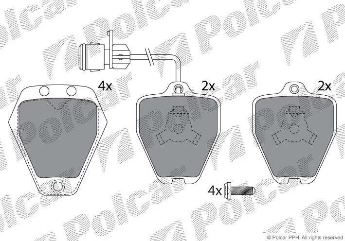 Тормозные колодки Polcar IE181694 (фото 1)