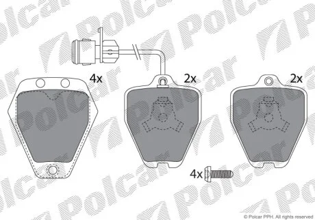 Тормозные колодки Polcar IE181694