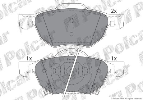 Тормозные колодки Polcar IE181695