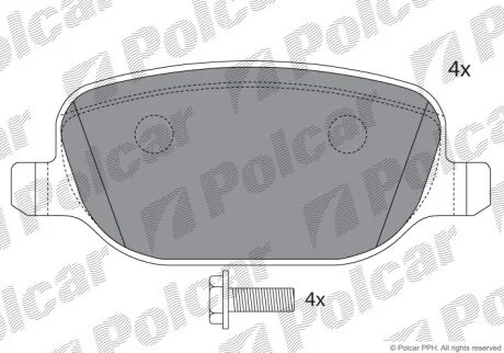 Гальмівні колодки Polcar IE181780