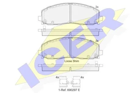 Тормозные колодки Polcar IE182054