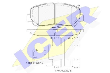 Тормозные колодки Polcar IE182055