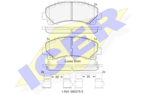 Тормозные колодки Polcar IE182082