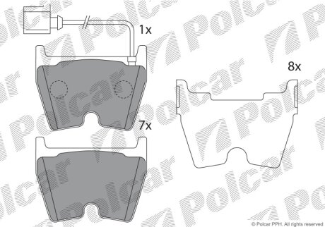 Тормозные колодки Polcar IE182113-203