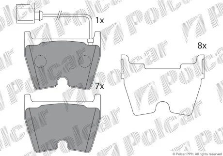 Гальмівні колодки Polcar IE182113-203