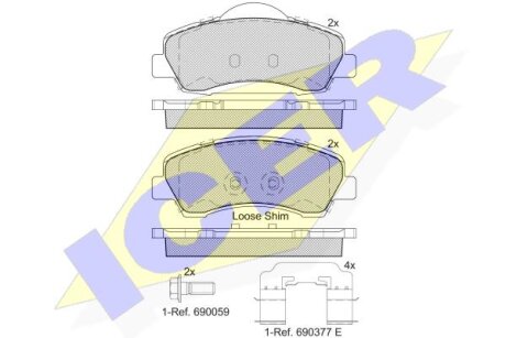 Тормозные колодки Polcar IE182131-067