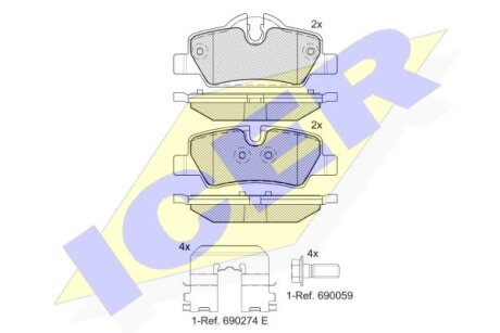 Тормозные колодки Polcar IE182190