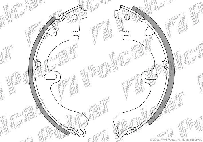 Тормозные колодки барабанные Polcar LS1315 (фото 1)