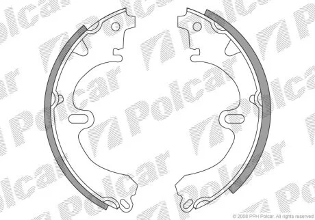 Гальмівні колодки барабанні Polcar LS1315