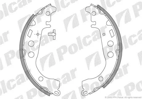 Тормозные колодки задние барабанные Polcar LS1854