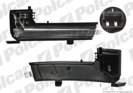 Бічний покажчик повороту у дзеркалі Polcar OE654949101