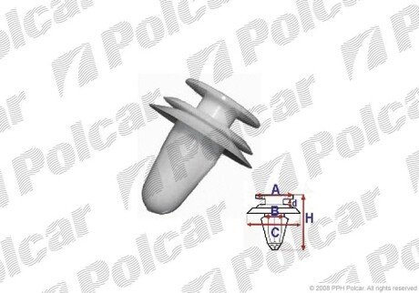 Крепление дверной карты Polcar RXB14269