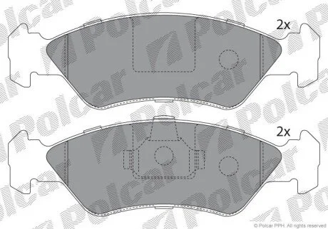 Гальмівні колодки передні Polcar S70-0030