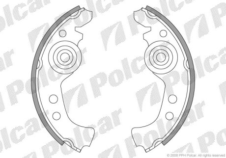 Барабанные колодки Polcar S72-1004