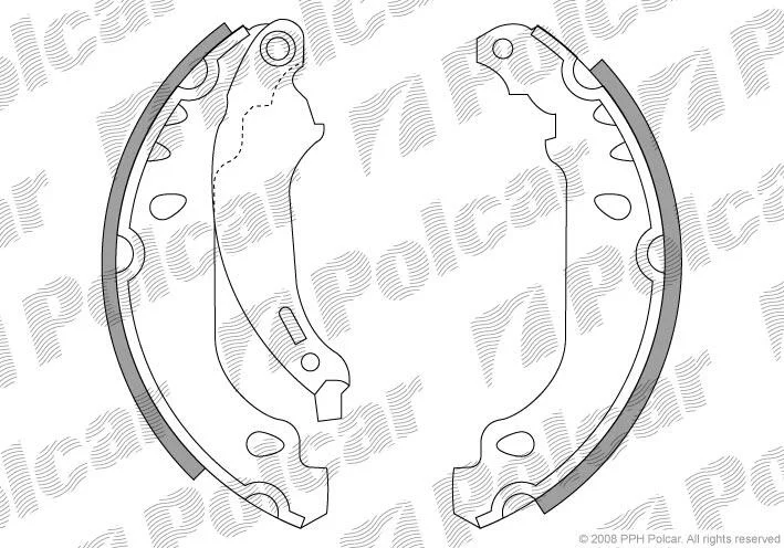 Гальмівні колодки барабанні Polcar S72-1010 (фото 1)