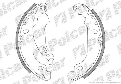 Гальмівні колодки барабанні Polcar S72-1010