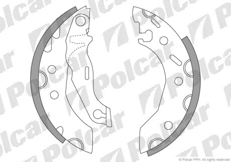 Барабанные колодки Polcar S72-1013