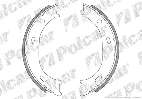 Гальмівні колодки задні барабанні Polcar S72-1016