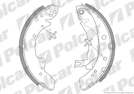 Тормозные колодки задние барабанные Polcar S72-1017