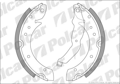 Барабанные колодки Polcar S72-1022