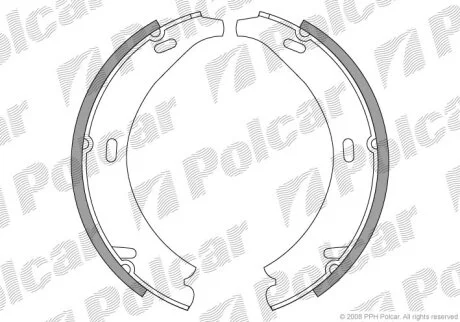 Тормозные колодки задние барабанные Polcar S72-1025