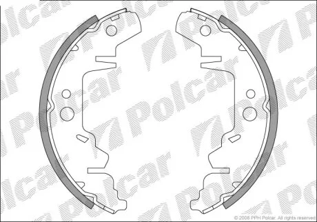 Тормозные колодки задние барабанные Polcar S72-1027