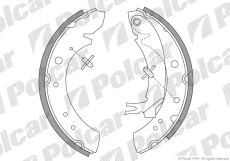 Гальмівні колодки задні барабанні Polcar S72-1048