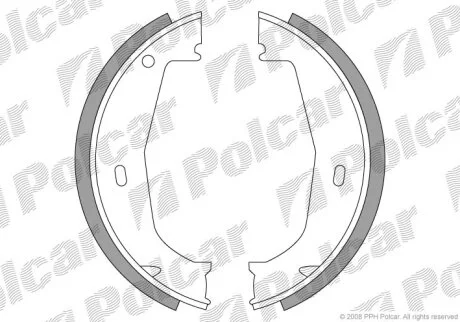 Тормозные колодки задние барабанные Polcar S72-1057